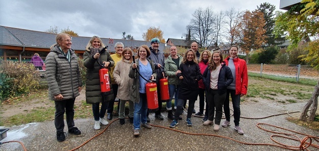 Gute Stimmung bei der Sicherheitsbung